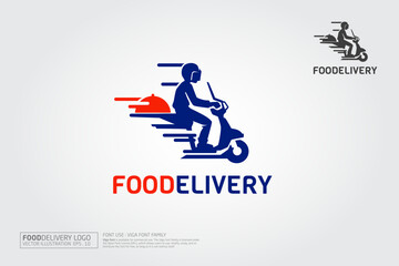 Food Delivery Vector Logo Template.