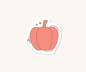 red pepper illustration sticker cartoon hand drawn style