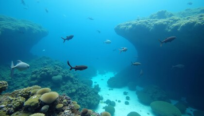Naklejka premium Underwater Paradise A Divers Dream