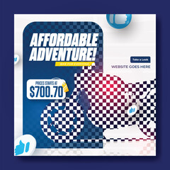 Modern Bike Sale Ads Social Media Template Design 