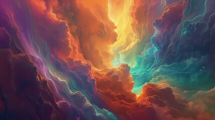 color photo of a mesmerizing sky adorned with layers upon layers of clouds, their overlapping forms and subtle hues painting a picture of depth 