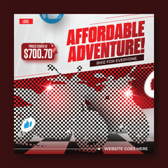 Modern Bike Sale Ads Social Media Template Design 