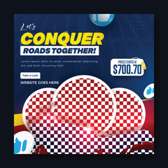 Modern Bike Sale Ads Social Media Template Design 