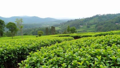  Vibrant Tea Plantation Amidst Natures Embrace