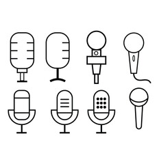 Microphone icon set, Karaoke mic, microphone icon vector illustration eps 10.