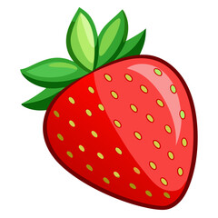 vector illustration of strawberry isolated on white, strawberry vector art
