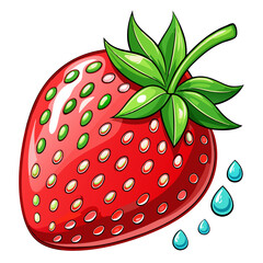  - vector illustration of strawberry isolated on white, strawberry vector art