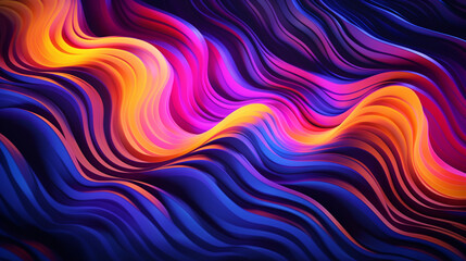 Obraz premium Neon abstract patterns pulsating in sync with music.