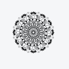 Vector mandala for coloring page.