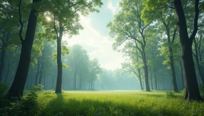 Fototapeta premium Enchanting forest path inviting exploration