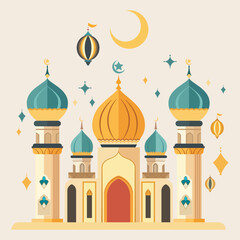 Muslim Mosque Architecture Vector illustration 