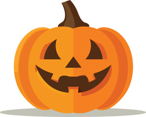 Halloween Pumpkin Flat Vector Icon