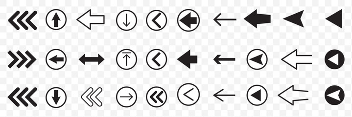 Arrow icons set. Arrow collection. Simple arrow big set. Vector illustration. EPS10.