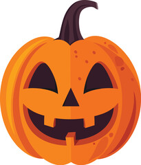 Fototapeta premium Halloween Pumpkin Flat Vector Icon