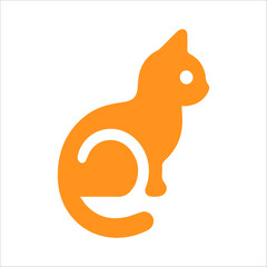 Cat logo vector template, modern minimalist logo design