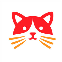 Cat logo vector template, modern minimalist logo design