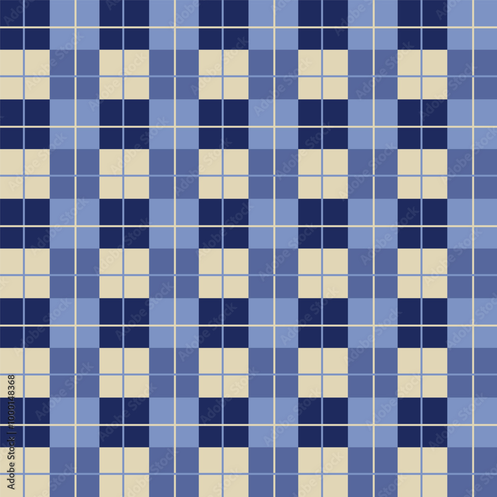 Canvas Prints plaid repeat pattern in blue and light yellow.gingham seamless pattern with stripes.checkered tartan