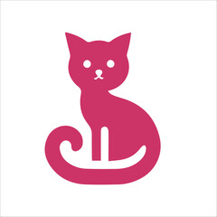 Cat logo vector template, modern minimalist logo design