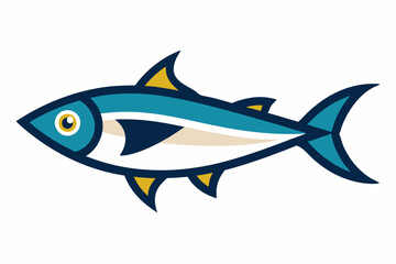 Anchovy fish creative vector design on a white background