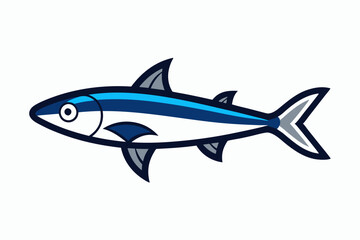 Fototapeta premium Anchovy fish creative vector design on a white background