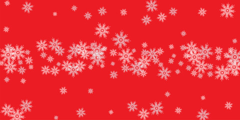 red christmas background with snowflakes