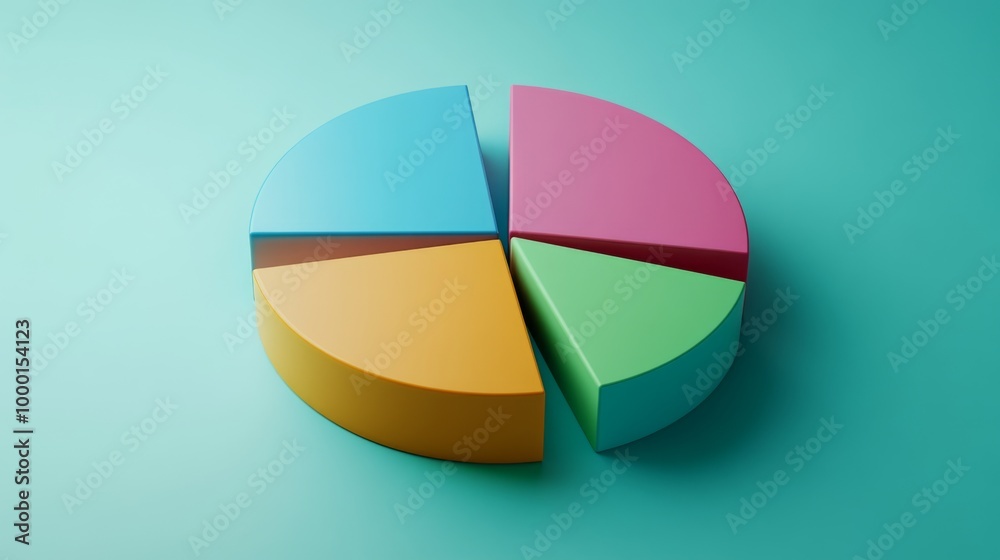 Poster a corporate-style pie chart showing a financial breakdown of company profits, with sections for expe