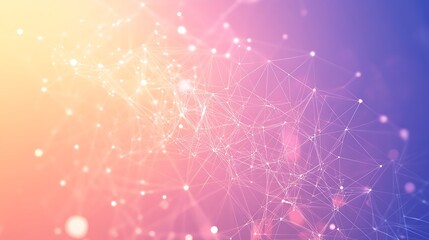 Abstract background with soft pastel colors and connected dots.