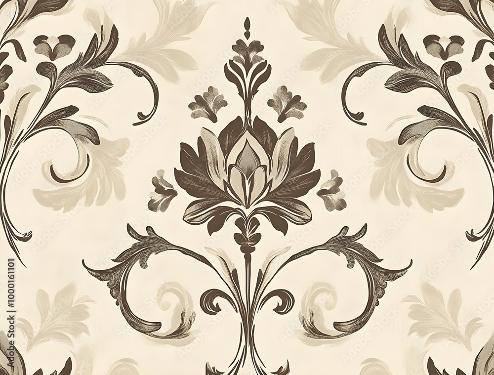 Poster elegant floral pattern