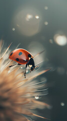 Macro photograhpy of ladybug.