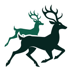 deer vector illustration bundle silhouette design 