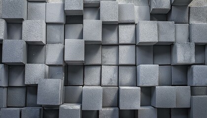 Gray concrete cement stone square cubes texture background banner panorama