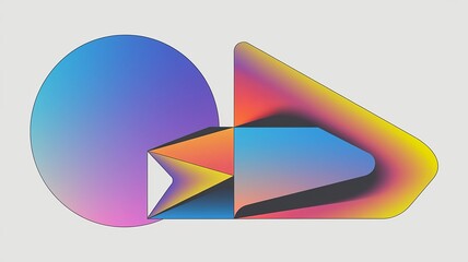 Obraz premium Abstract backgrounds with geometric shapes, smooth gradients, and minimalist design