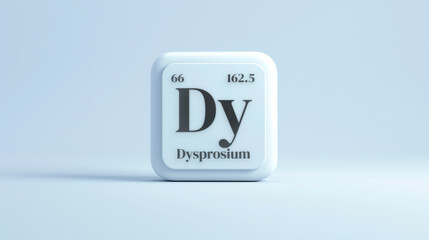 A simple icon of the chemical element Dysprosium on a white background from the periodic table elements.