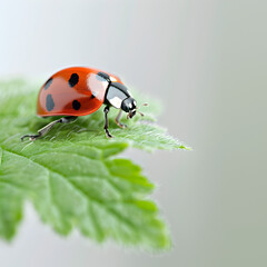 Macro photograhpy of ladybug.