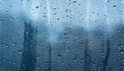 Naklejka premium Rain drop background texture over glass surface