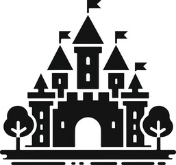 Hindu spiritual temple black silhouette	