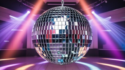 Obraz premium disco ball with lights