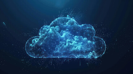 Fototapeta premium A discussion on the impact of cloud computing trends on businesses, highlighting digital transformation and new business models.