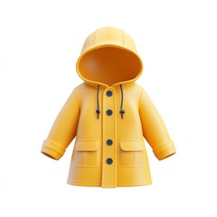 raincoat 3d icon in cartoon style