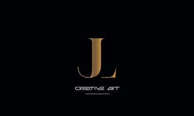 JL, LJ, J, L abstract letters logo monogram