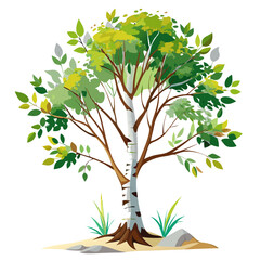 bushy design And a Green tree