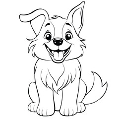 happy dog coloring pages