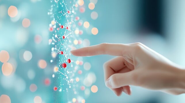 A hand pointing at a financial model with a complex formula on a whiteboard, illustrating the relationship between variables and financial performance.