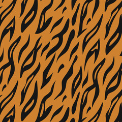 Pattern with a print on a colored background.Seamless vector pattern with tiger print on a colored background.