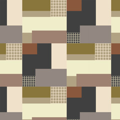 Pattern with abstract ornament.Vector pattern of colored geometric shapes.