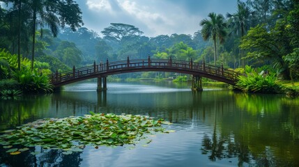 Natural Landscape Of Botanic Gardens. Botanic Gardens 