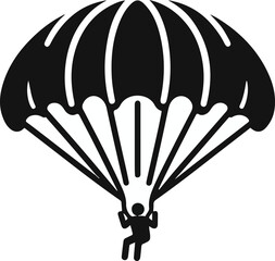 Stick Figure Parachute Icon