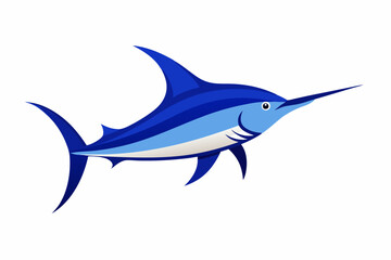 Obraz premium Blue marlin fish creative vector illustration