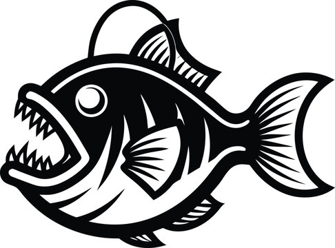 recommend clip art: anglerfish animal  vector sample logo vector