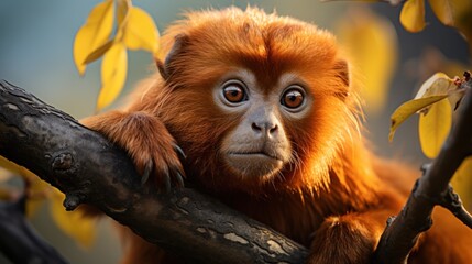 Fototapeta premium Golden Monkey in the Tree